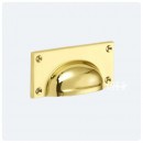 Drawer Cup Handles in Brass Bronze Chrome or Nickel 