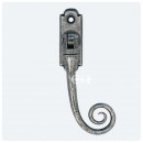 Locking Monkeytail Window Handle in Pewter RH