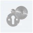 Croft Reeded Key Escutcheon Chrome Nickel Brass or Bronze