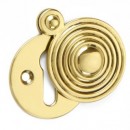 Reeded Escutcheon in Brass Bronze Chrome Nickel