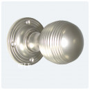 Reeded Mortice/Rim Knobs Brass Bronze Chrome or Nickel