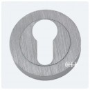 Euro Profile Lock Escutcheon Satin Chrome or Satin Nickel