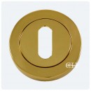 Keyhole Lock Escutcheon Polished Brass