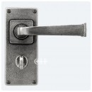 Finesse Design Pewter Allendale Handles on Jesmond Bathroom Backplate
