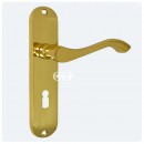 Andros Short Keyhole Lever Door Handle in Brass