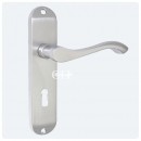Andros Short Keyhole Lever Handle in Satin Chrome