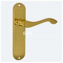 Andros Short Latch Lever Door Handle in Brass