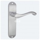 Andros Short Latch Lever Handle in Satin Chrome