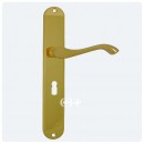 Andros Long Keyhole Lever Door Handle in Brass
