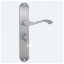 Andros Long Bathroom Lever Handle in Satin Chrome