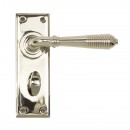 Anvil Regency Nickel Reeded Lever Handles On Bathroom Backplate