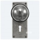 Finesse Design Pewter Beamish Knobs on Jesmond Lock Backplate