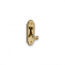 Brassart Princess Robe Hook on Plate Brass Bronze Chrome or Nickel