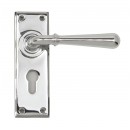 Anvil Regency Chrome Newbury Lever Handles On Euro Backplate