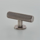 Croft Elements Knurled T Bar Cabinet Knobs In Brass Bronze Chrome or Nickel