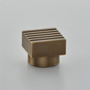 Croft Elements Reeded Square Cabinet Knobs In Brass Bronze Chrome or Nickel