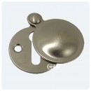 Covered Keyhole Escutcheon Chrome Nickel Brass or Bronze