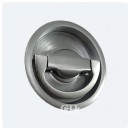 Flush Ring Handle in Chrome Nickel Brass or Bronze
