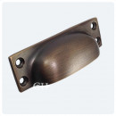 Drawer Cup Handles in Brass Bronze Chrome or Nickel 