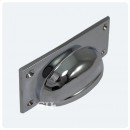 Drawer Cup Handles in Chrome or Nickel Brass or Bronze