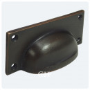 Drawer Cup Handles in Bronze Brass Chrome or Nickel