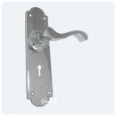 Sheringham Lock Lever Handles Nickel Chrome Bronze or Brass