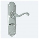 Sheringham Bathroom Lever Handles Nickel Chrome Brass or Bronze