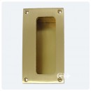Croft Flush Pull with Finger Recess in Brass Bronze Chrome and Nickel