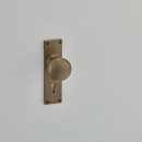 Croft Cushion Knobs On Backplate in Brass Bronze Chrome or Nickel