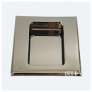 Croft Pillow Square Pocket Door Flush Pulls in Brass Bronze Chrome or Nickel