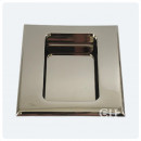 Pillow Square Pocket Door Flush Pulls in Brass Bronze Chrome or Nickel