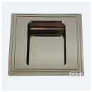 Reeded Square Pocket Door Flush Pulls in Brass Bronze Chrome or Nickel