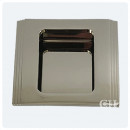 Stepped Square Pocket Door Flush Pulls in Brass Bronze Chrome or Nickel