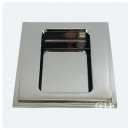 Stepped Edge Square Bathroom Pocket Door Flush Pulls in Brass Bronze Chrome or Nickel