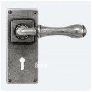 Finesse Pewter Derwent Handles on Jesmond Keyhole Backplate