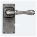 Finesse Pewter Derwent Handles on Jesmond Plain Backplate