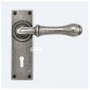 Finesse Design Pewter Derwent Lever Handles on Keyhole Backplate