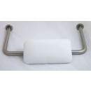 Toilet Backrest with Cushion in Stainless Steel