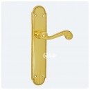 Chesham Lever on Latch Backplate Brass