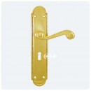 Chesham Lever on Lock Backplate Brass