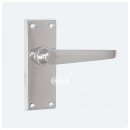 Victorian Door Lever Handle on Latch Plate Chrome