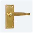 Victorian Lever Handle on Latch Plate In Brass