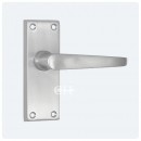 Victorian Lever Handle on Latch Plate Satin Chrome