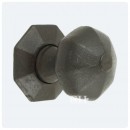 Octagonal Door Knobs Black Beeswax