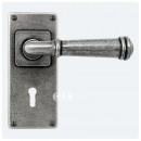 Finesse Pewter Durham Handles on Jesmond Keyhole Backplate