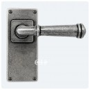 Finesse Pewter Durham Handles on Jesmond Latch Backplate