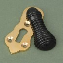 Ebony Beehive Escutcheon Brass Or Nickel