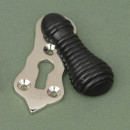 Nickel And Ebony Beehive Escutcheon