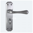 Eden Lever on Bathroom Backplate Satin Chrome