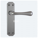 Eden Lever on Plain Latch Backplate Polished Chrome